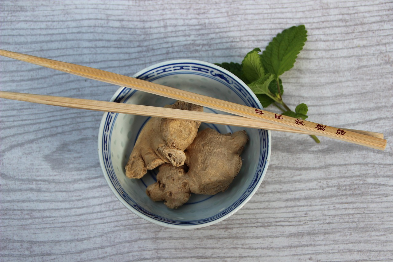 Fresh ginger root, known for immune-supporting gingerol