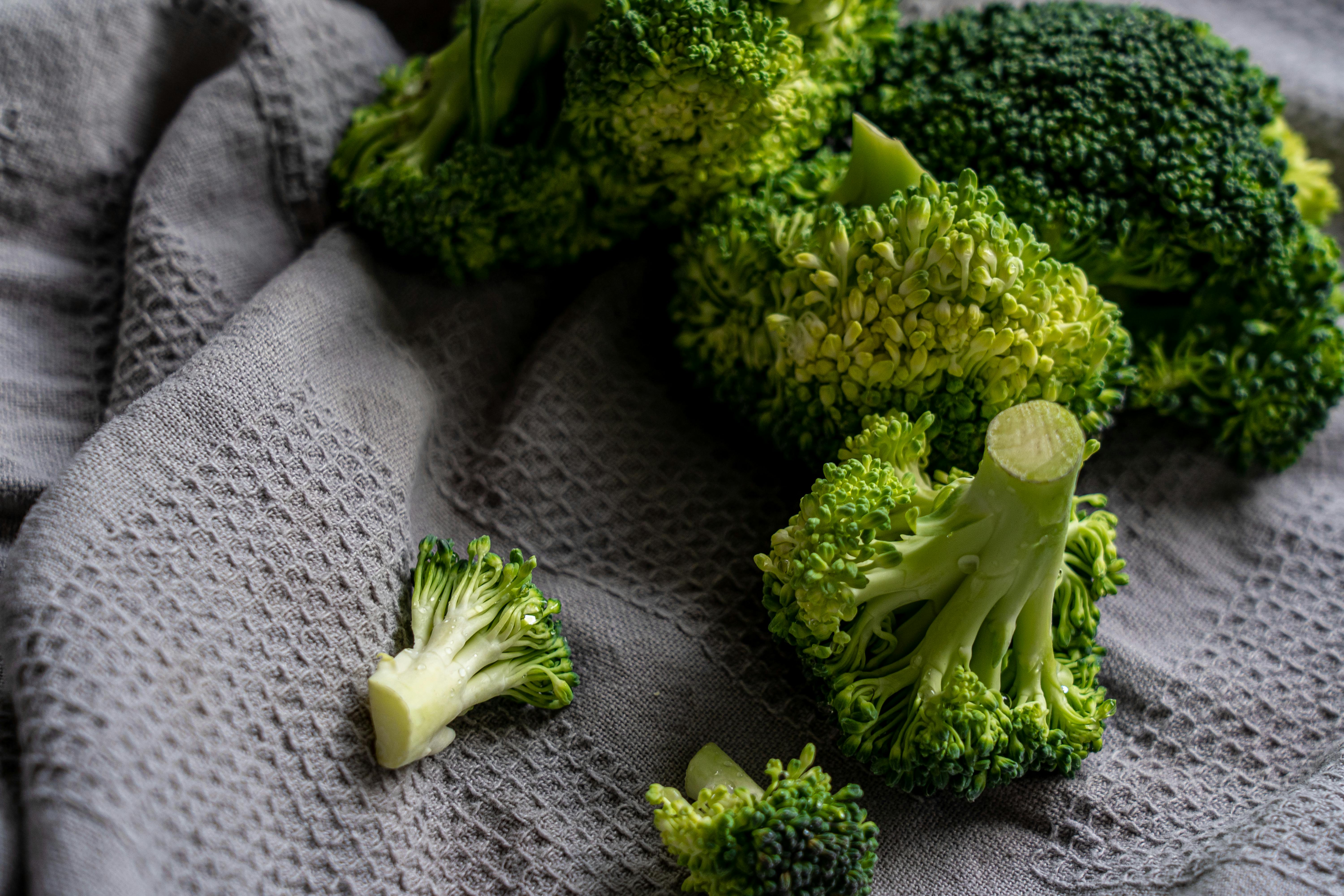 Fresh broccoli florets loaded with vitamins to strengthen immunity