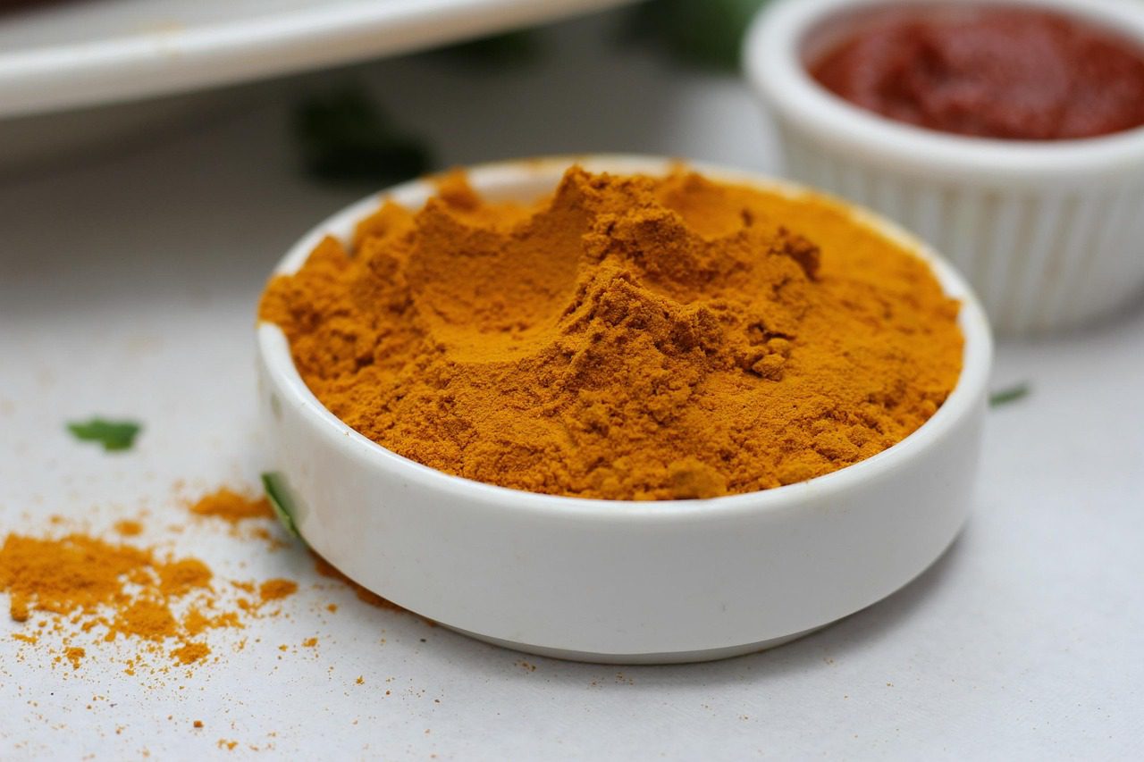 Turmeric powder, known for immune-boosting curcumin